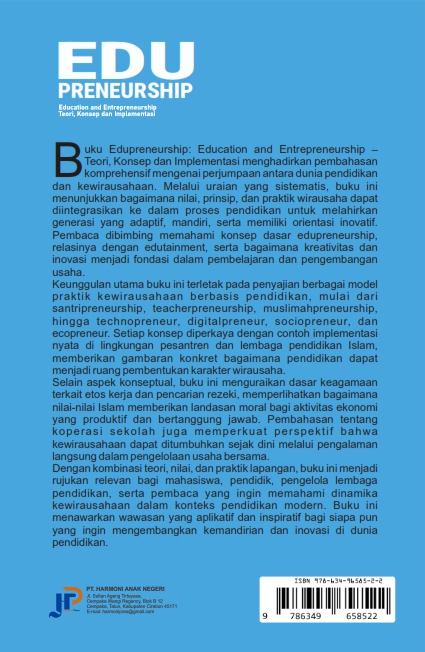 EDUPRENEURSHIP: Education and Entrepreneurship Teori, Konsep dan Implementasi