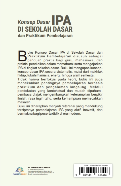 Konsep Dasar IPA di Sekolah Dasar dan Praktikum Pembelajaran