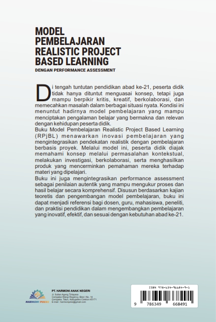 MODEL PEMBELAJARAN REALISTIC PROJECT BASED LEARNING DENGAN PERFORMANCE ASSESSMENT